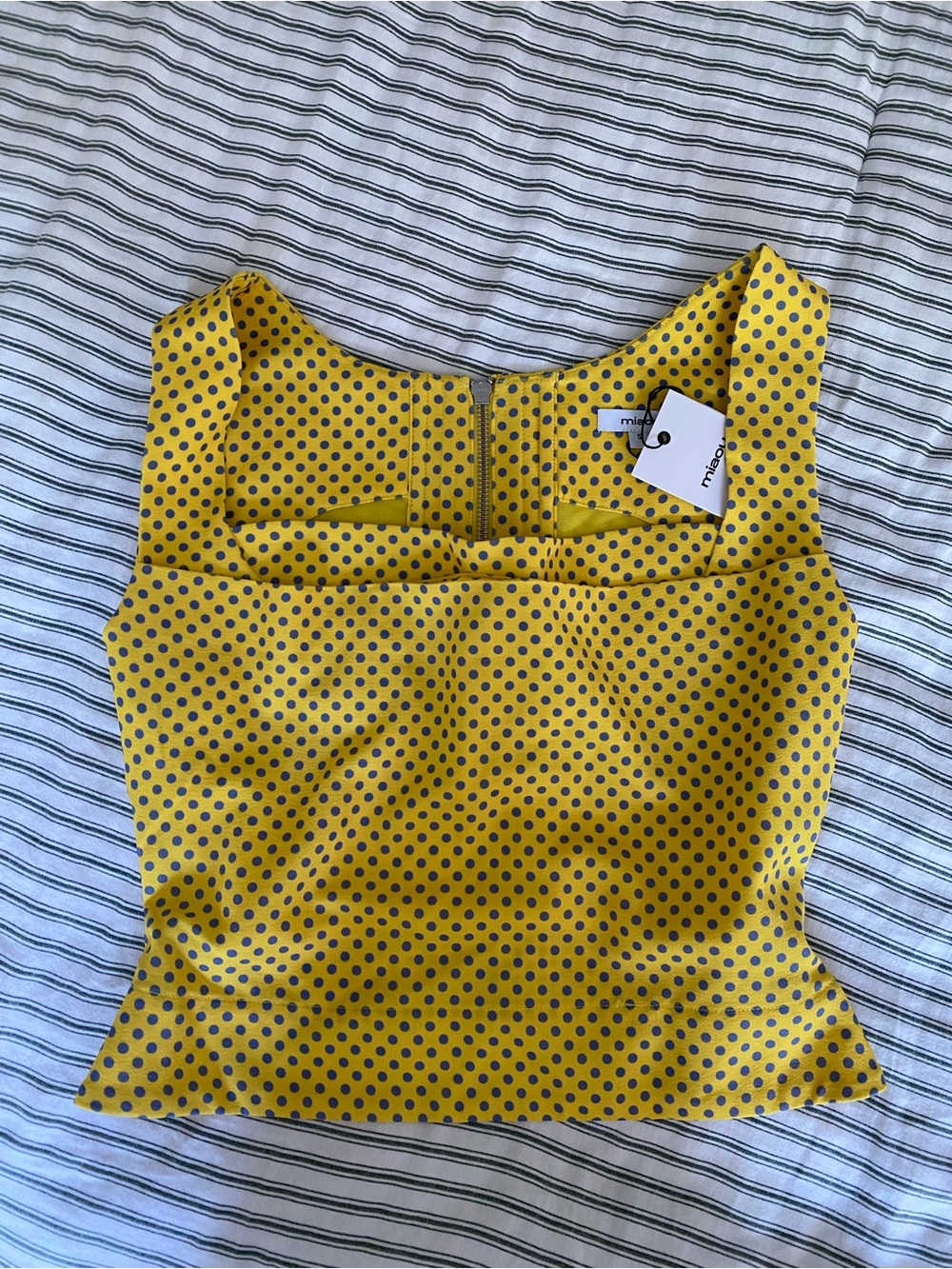 miaou imogene corset yellow polka dot